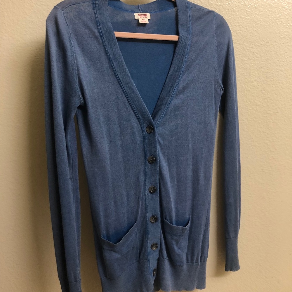 Blue Boyfriend Cardigan - small